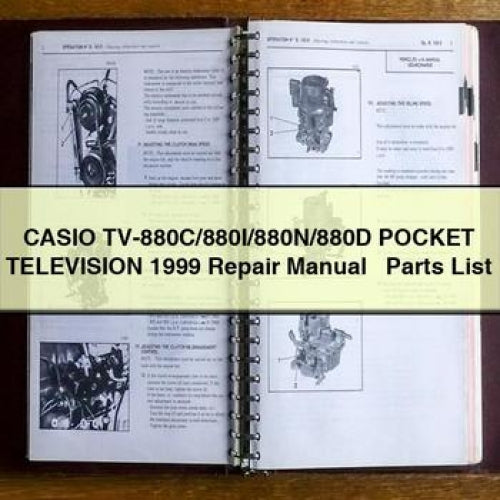 Casio TV-880 Series Pocket Television Repair Manual & Parts List