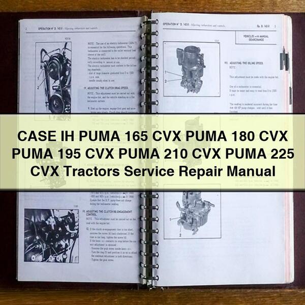 CASE IH PUMA 165 CVX PUMA 180 CVX PUMA 195 CVX PUMA 210 CVX PUMA 225 CVX Tractors Service Repair Manual