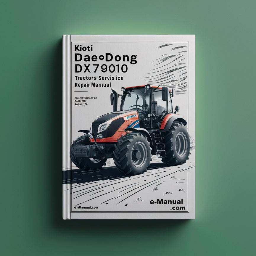 Manual de reparación del servicio del tractor Kioti Daedong DX7510 DX9010 DX100 Descargar PDF