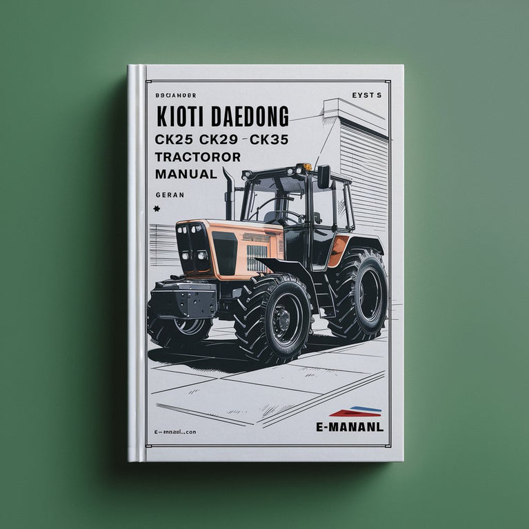 Descarga del manual del operador del tractor Kioti Daedong CK25 CK27 CK30 CK35 (alemán) PDF