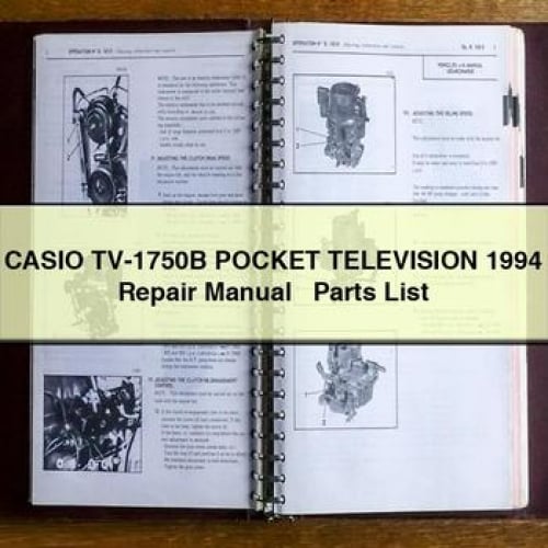 CASIO TV-1750B POCKET TELEVISION 1994 Repair Manual + Parts List PDF Download