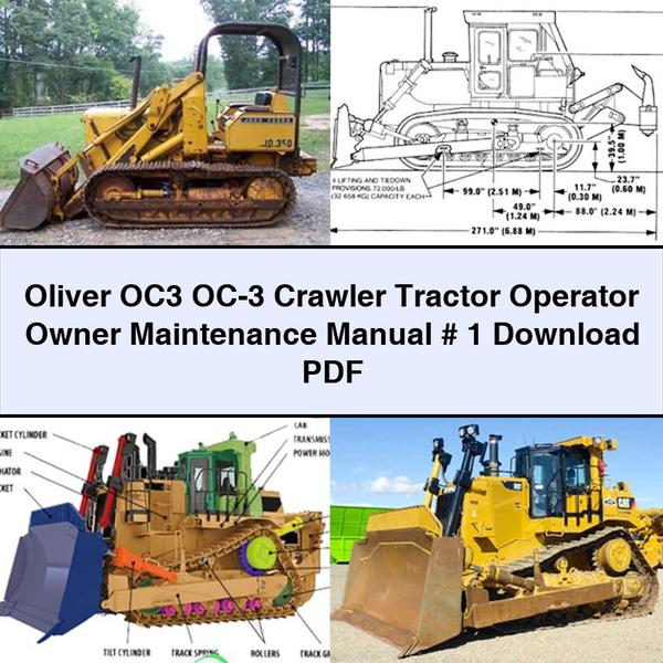 Manual de mantenimiento del propietario del operador del tractor de orugas Oliver OC3 OC-3 n.º 1 Descargar PDF