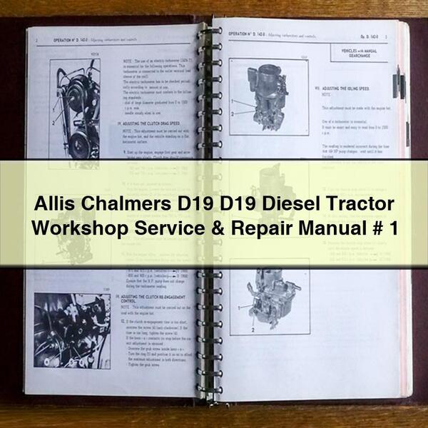 Allis Chalmers D19 D19 Diesel Tractor Workshop Service & Repair Manual # 1