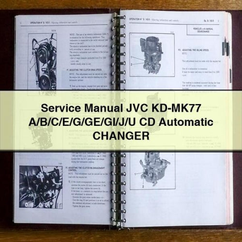 Service Manual JVC KD-MK77 A/B/C/E/G/GE/GI/J/U CD Automatic CHANGER