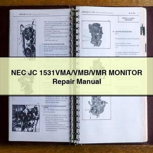 NEC JC 1531VMA/VMB/VMR MONITOR Repair Manual PDF Download