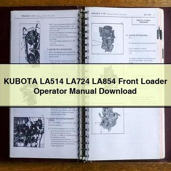 Manual del operador del cargador frontal KUBOTA LA514 LA724 LA854 Descargar PDF