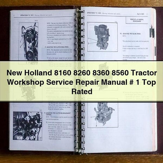 New Holland 8160 8260 8360 8560 Tractor Top Rated Service Repair Workshop Manual