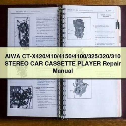 AIWA CT-X420/410/4150/4100/325/320/310 Stereo CAR CASSETTE Player Repair Manual PDF Download