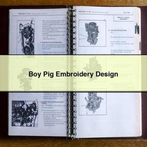 Boy Pig Embroidery Design