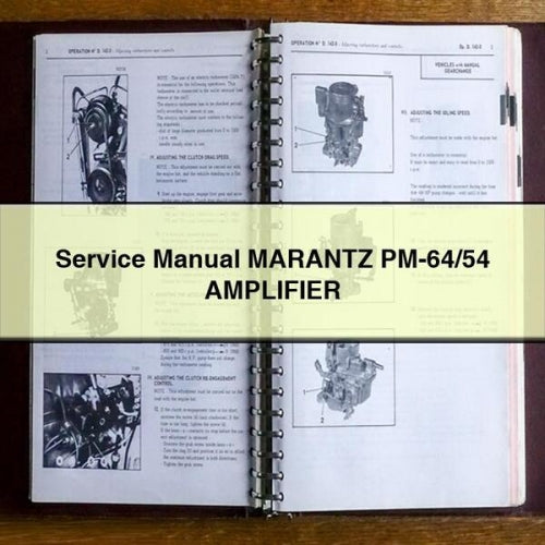 Service Manual MARANTZ PM-64/54 AMPLIFIER PDF Download