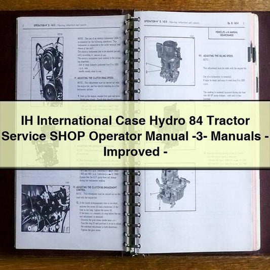 IH International Case Hydro 84 Tractor Shop Operator -3- -improved Operator's Manual
