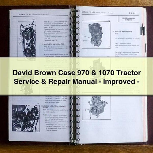 David Brown Case 970 1070 Tractor -improved Service Repair Workshop Manual
