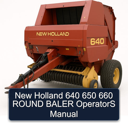 New Holland 640 650 660 Round Baler Operators Operator's Manual