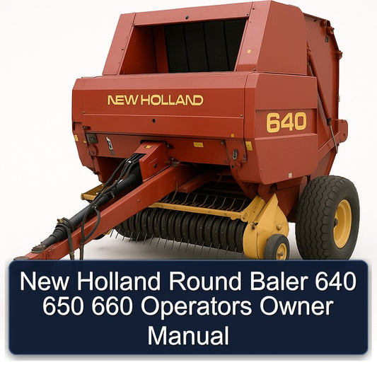New Holland Round Baler 640 650 660 Operators Owner Owner's Manual