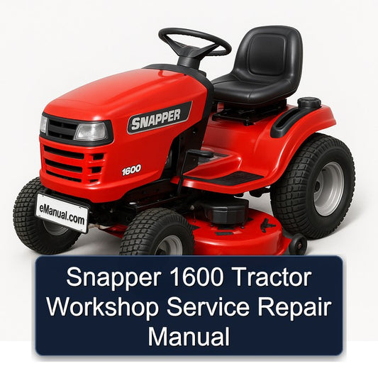 Snapper 1600 Tractor Service Repair Workshop Manual