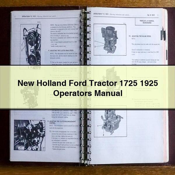 New Holland Ford Tractor 1725 1925 Operators Manual