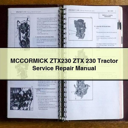 Mccormick ZTX230 ZTX 230 Tractor Service Repair Workshop Manual