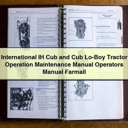 Manual de mantenimiento de operación de tractores IH International Cub y Cub Lo-Boy Manual del operador Farmall Descargar PDF