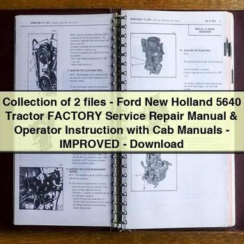 Ford New Holland 5640 Tractor Operator Instruction Service Repair Workshop Manual