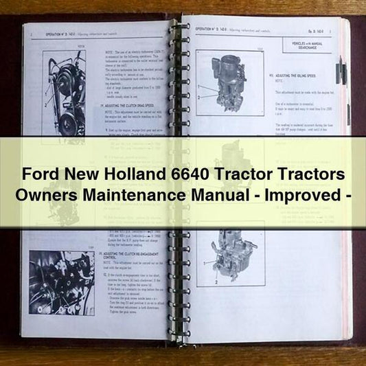 Ford New Holland 6640 Tractor Tractors Owners -improved Service Repair Workshop Manual