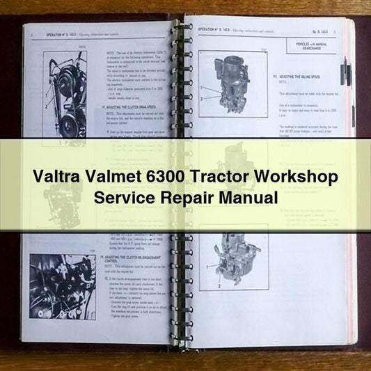 Valtra Valmet 6300 Tractor Service Repair Workshop Manual
