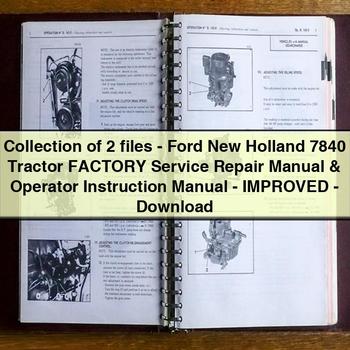 Collection 2 FILES-FORD New Holland 7840 Tractor Operator Instruction -improved Service Repair Workshop Manual PDF