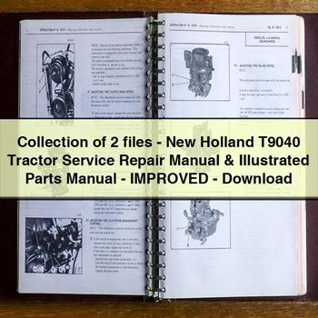 Collection 2 FILES-NEW Holland T9040 Tractor Illustrated Parts -improved Catalog