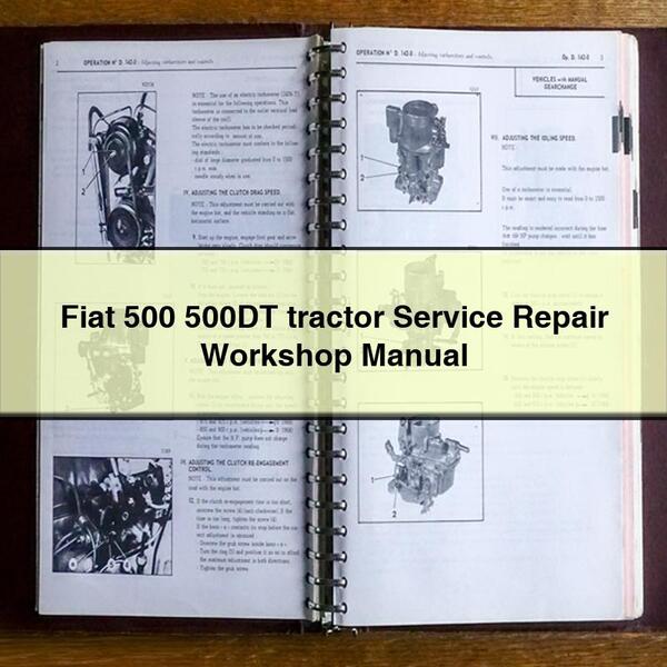 Manual de taller de reparación de servicio del tractor Fiat 500 500DT Descargar PDF