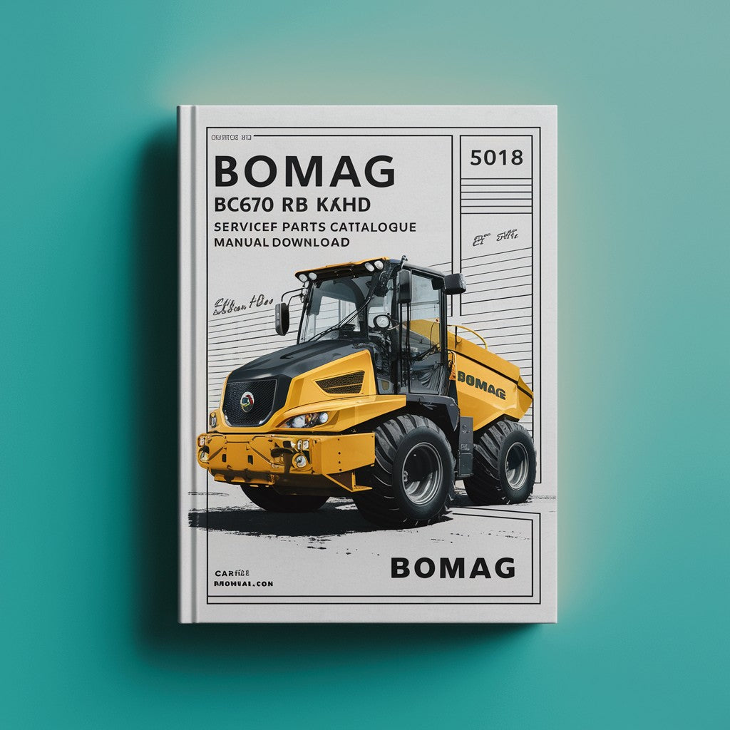 Bomag BC670 RB KHD refuse compactor Service Parts Catalogue Manual  SN101570301001-101570301019