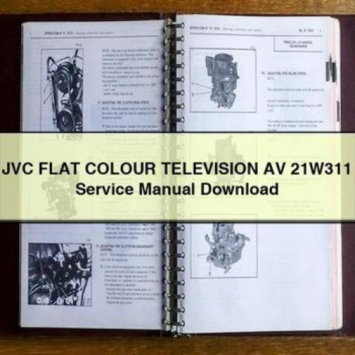 JVC FLAT COLOUR TELEVISION AV 21W311 Service Manual Download PDF