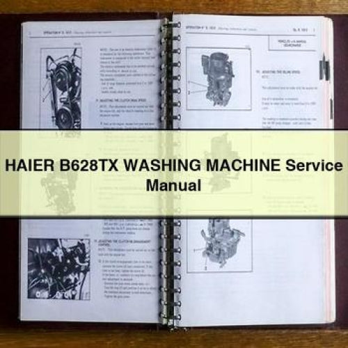 HAIER B628TX WASHING MACHINE Service Manual PDF Download