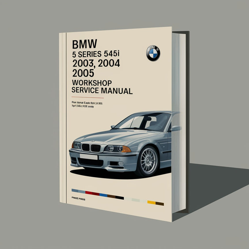 BMW 5 Series 545i 2003 2004 2005 Verkstadstjänst Reparation Manual