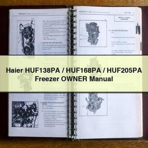 Haier HUF138PA / HUF168PA / HUF205PA Freezer Owner Manual PDF Download