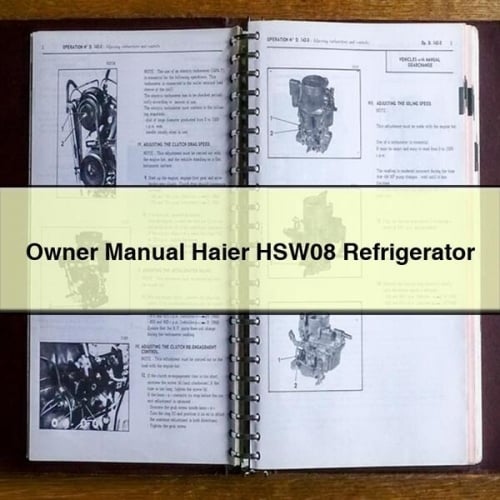 Owner Manual Haier HSW08 Refrigerator PDF Download