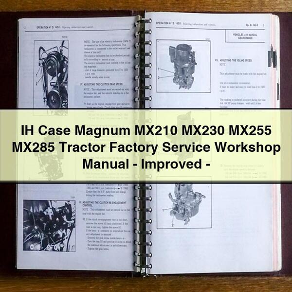 IH Case Magnum MX210 MX230 MX255 MX285 Tractor Factory Service Workshop Manual-Improved-PDF