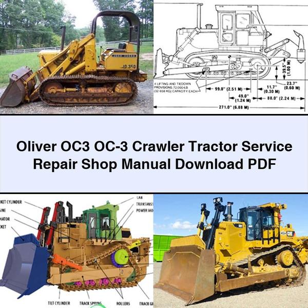 Manual de taller de reparación de servicio de tractor de orugas Oliver OC3 OC-3 Descargar PDF