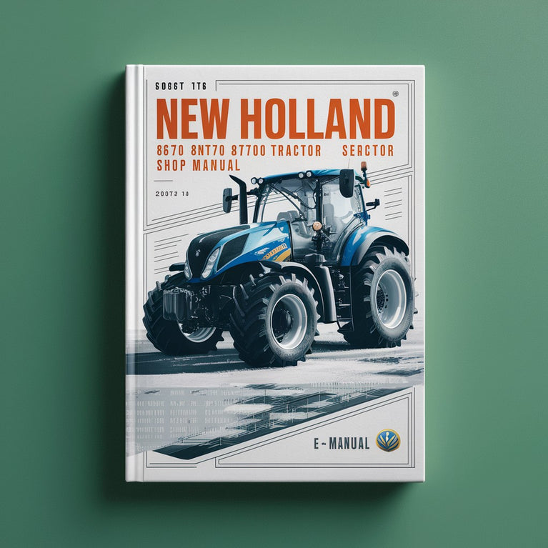 New Holland 8670 8770 8870 8970 Tractor Service Repair Shop Manual