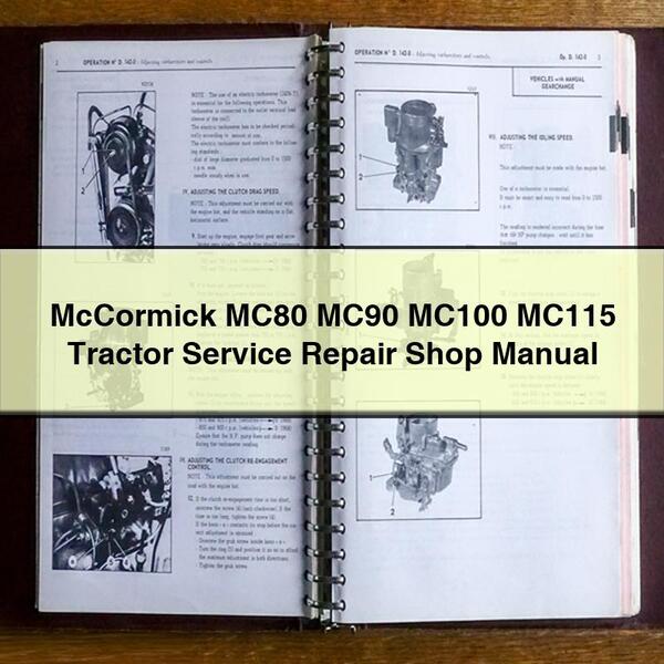 McCormick MC80 MC90 MC100 MC115 Manual de taller de reparación de servicio de tractor Descargar PDF