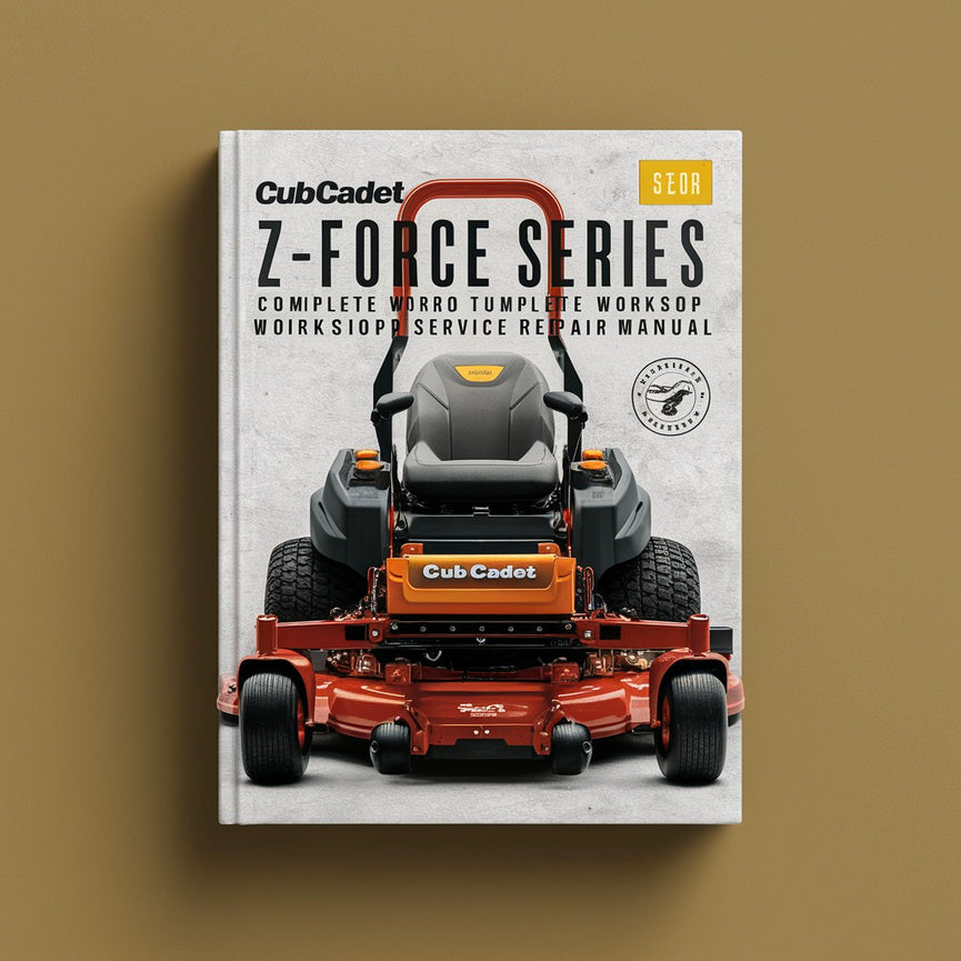 Cub Cadet Z-Force Series Zero Turn Mower Komplett Verkstadstjänst Reparationsmanual