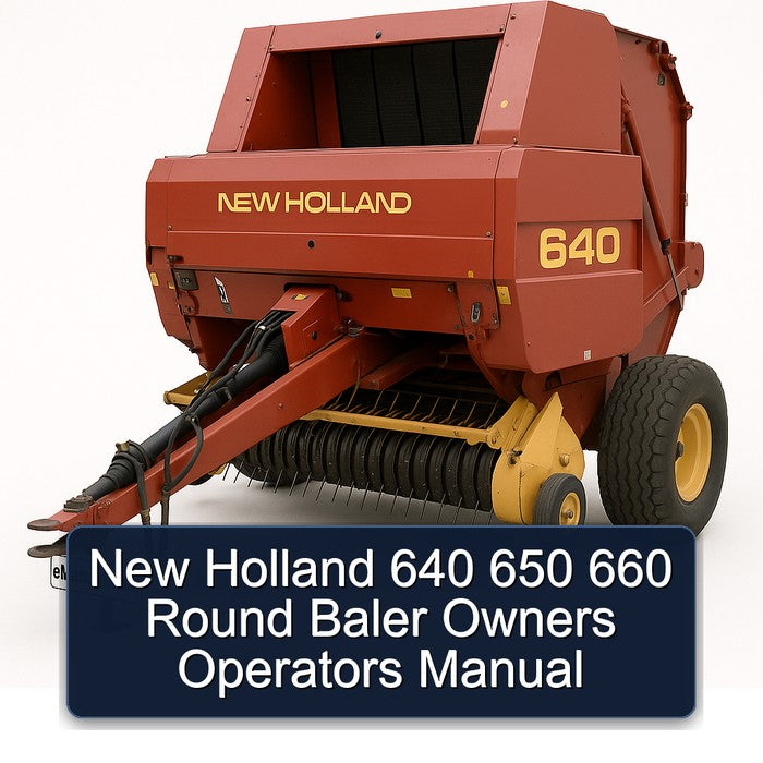 New Holland 640 650 660 Round Baler Owners Operators Operator's Manual PDF