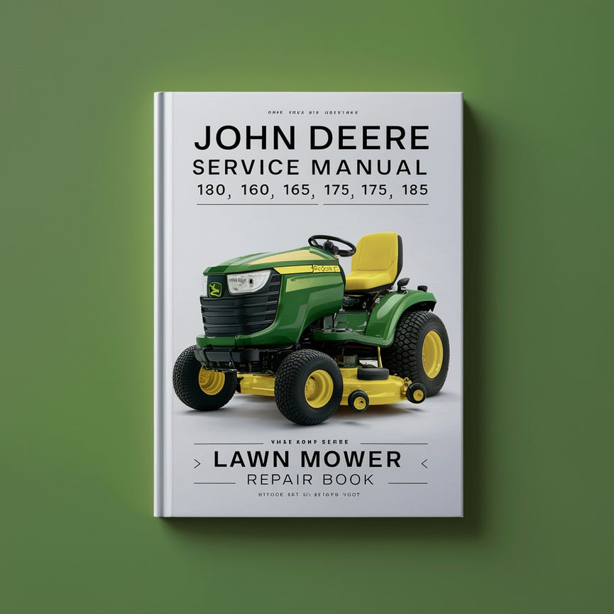 Manual de servicio John Deere 130 160 165 170 175 180 185 Libro de reparación de cortacésped Descargar PDF