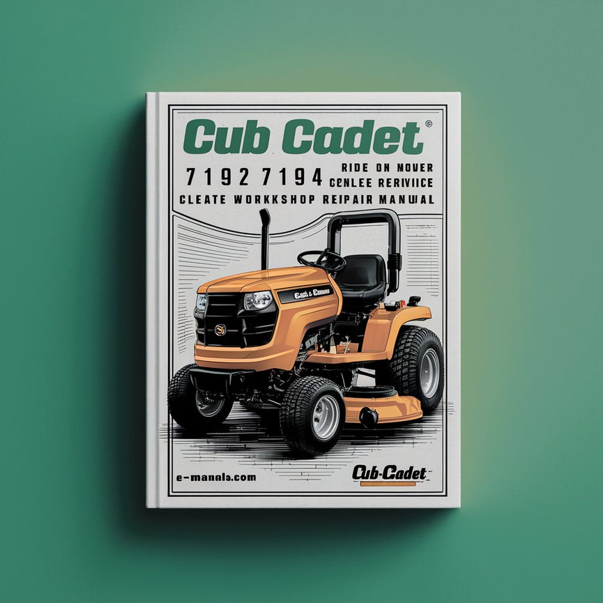 Cub Cadet 7192 7193 7194 Cortacésped con operador a bordo Manual completo de reparación de servicio de taller Descargar PDF