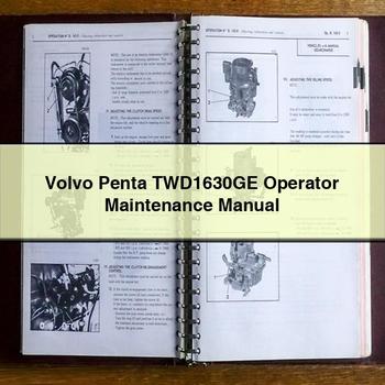 Volvo Penta TWD1630GE Manuel d'entretien de l'opérateur PDF Télécharger