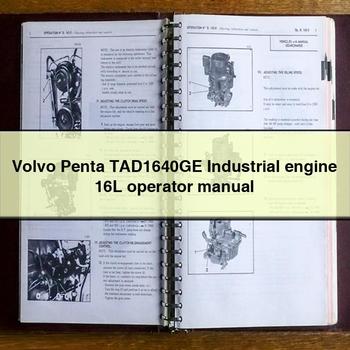 Volvo Penta TAD1640GE Moteur industriel 16L Manuel d'utilisation PDF Télécharger