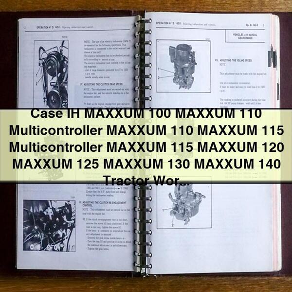 Case IH Maxxum 100-140 Tractor Service Repair Workshop Manual PDF