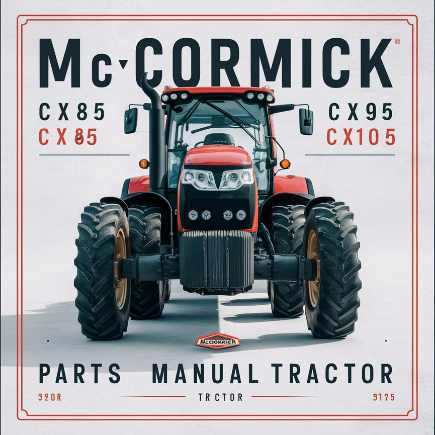 McCormick CX75 CX85 CX95 CX105 Pièces Manuel Tracteur PDF Télécharger