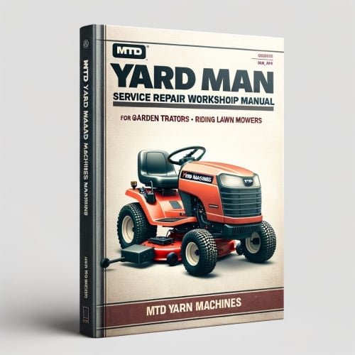 MTD Yard Machines Yardman Service Repair Verkstadshandbok för Trädgårdstraktorer Åkgräsklippare