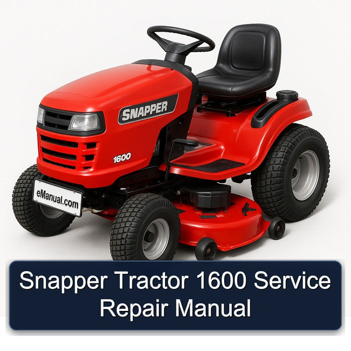 Snapper Tractor 1600 Service Repair Workshop Manual
