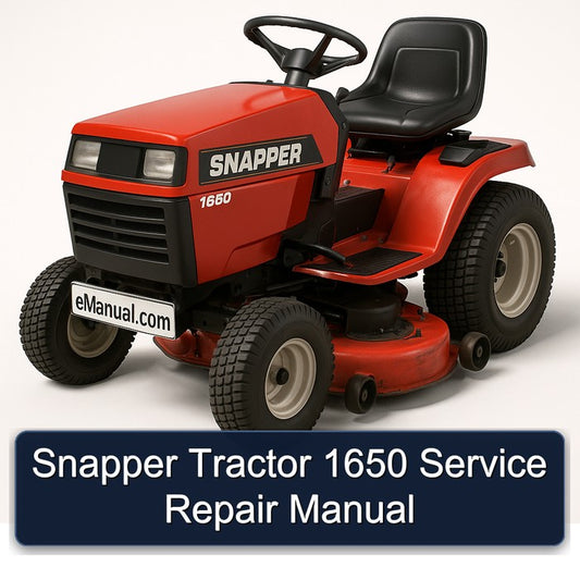 Snapper Tractor 1650 Service Repair Workshop Manual