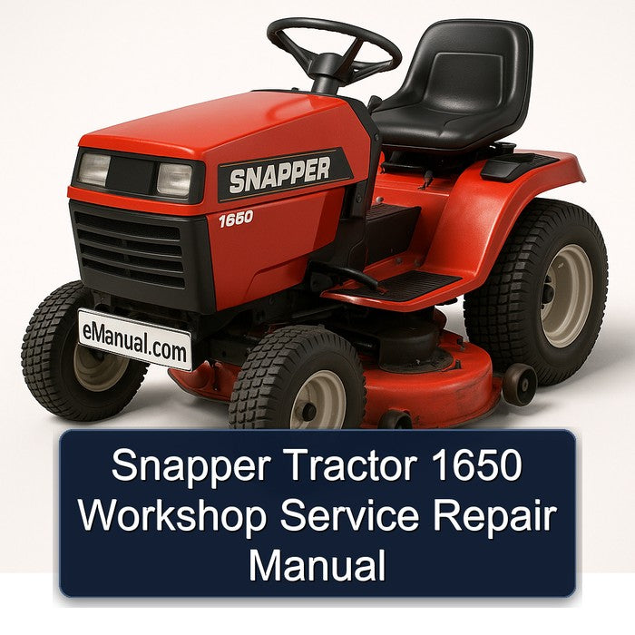 Snapper Tractor 1650 Service Repair Workshop Manual PDF
